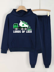 Clover & LOADS OF LUCK 2pcs Sets Girls Hoodies Jogger Pants Spring Fall