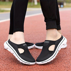Women's Breathable Mesh Half Slippers Anti-slip Walking Shoes