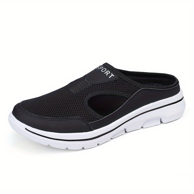 Women's Breathable Mesh Half Slippers Anti-slip Walking Shoes