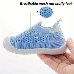 Casual Slip On Woven Shoes Baby Boys Breathable Non Slip Sneakers