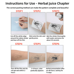 15-Day Waterproof Dragon Cherry Flower Arm Tattoo Sticker
