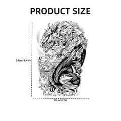 15-Day Waterproof Dragon Cherry Flower Arm Tattoo Sticker