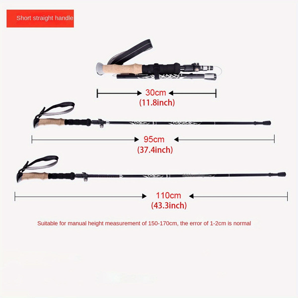 Aluminum Alloy Ultralight Trekking Pole for Outdoor Travel