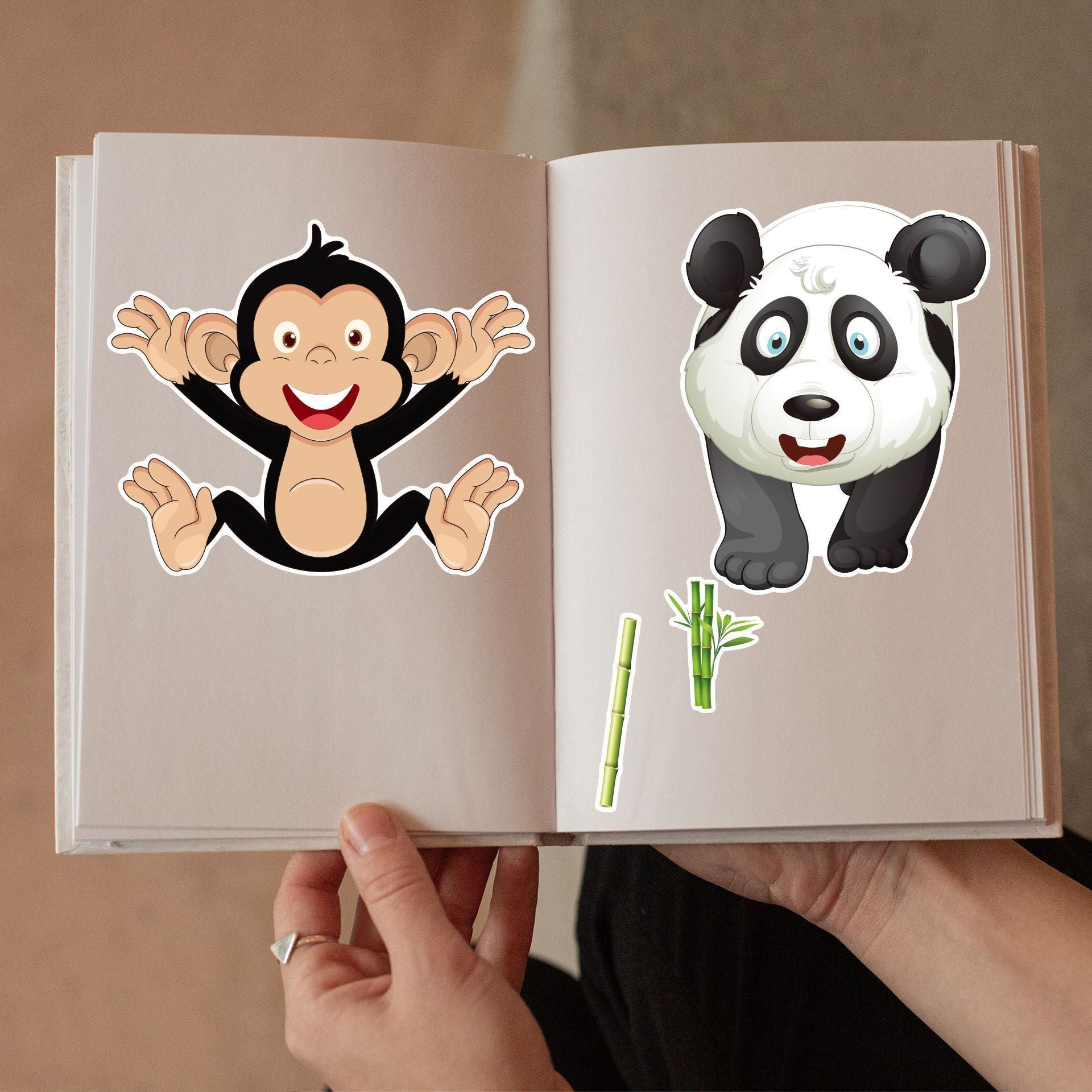 Whimsical Animal Stickers for DIY Decoration Arts & Crafts