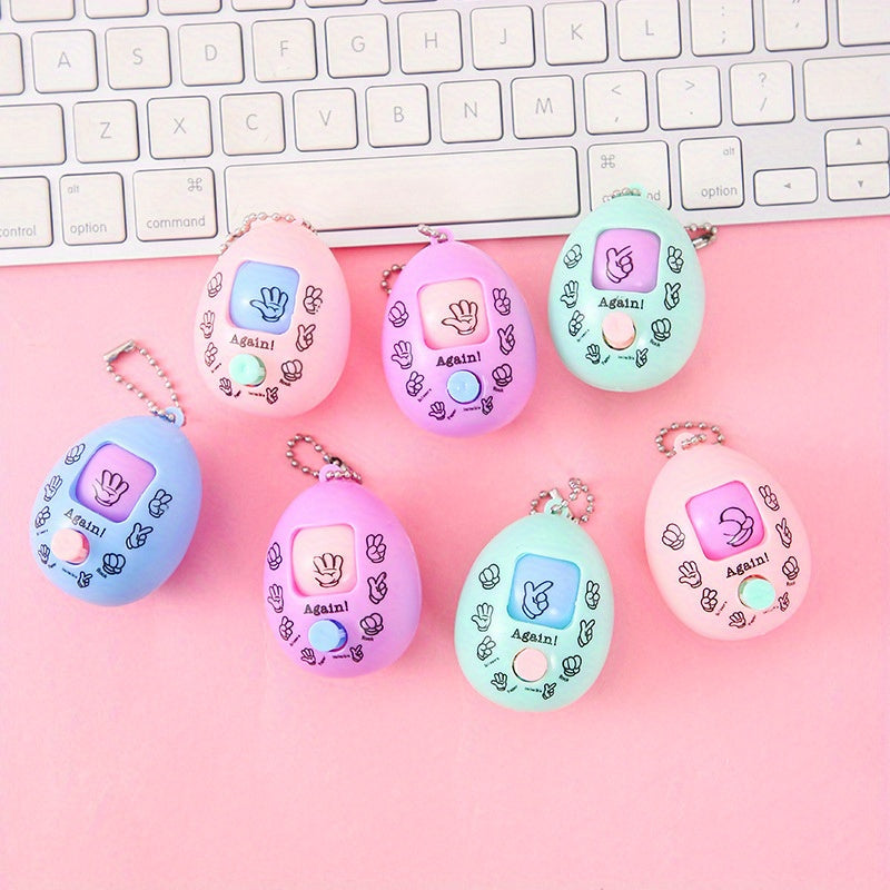 7pcs Guessing Egg Pendant Keychain Set for Decoration