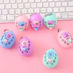 7pcs Guessing Egg Pendant Keychain Set for Decoration