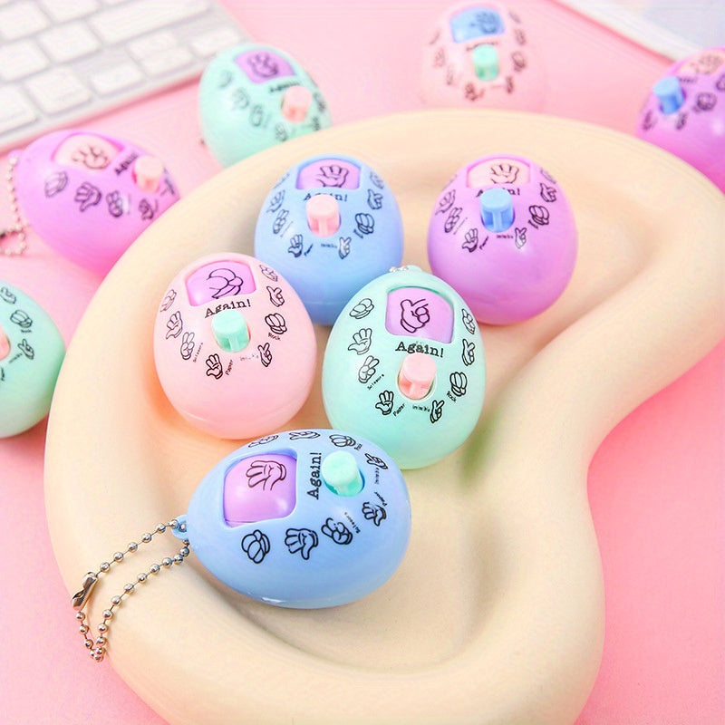 7pcs Guessing Egg Pendant Keychain Set for Decoration