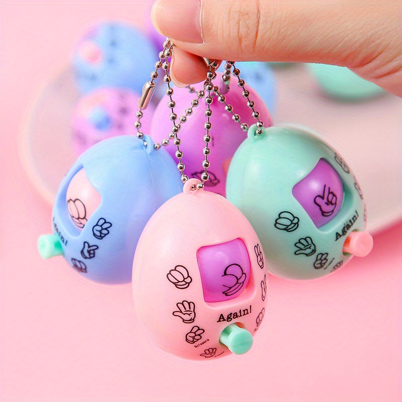 7pcs Guessing Egg Pendant Keychain Set for Decoration