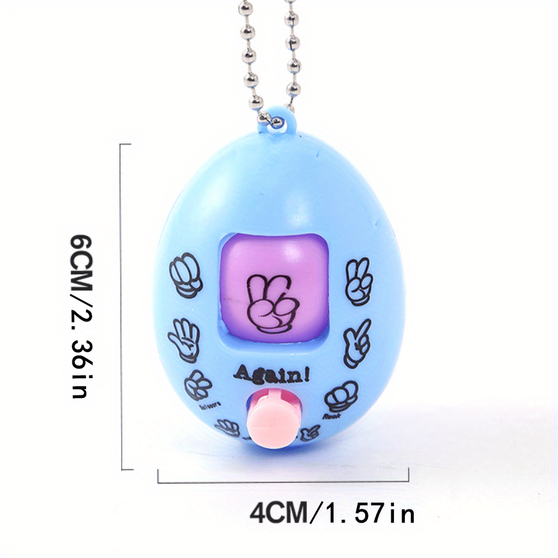 7pcs Guessing Egg Pendant Keychain Set for Decoration