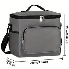 Waterproof Crossbody Lunch Bag Initials A-Z Pattern Student Thermal Cooler