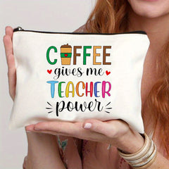 Teacher Love Inspire Print Cosmetic Bag Makeup Pouch