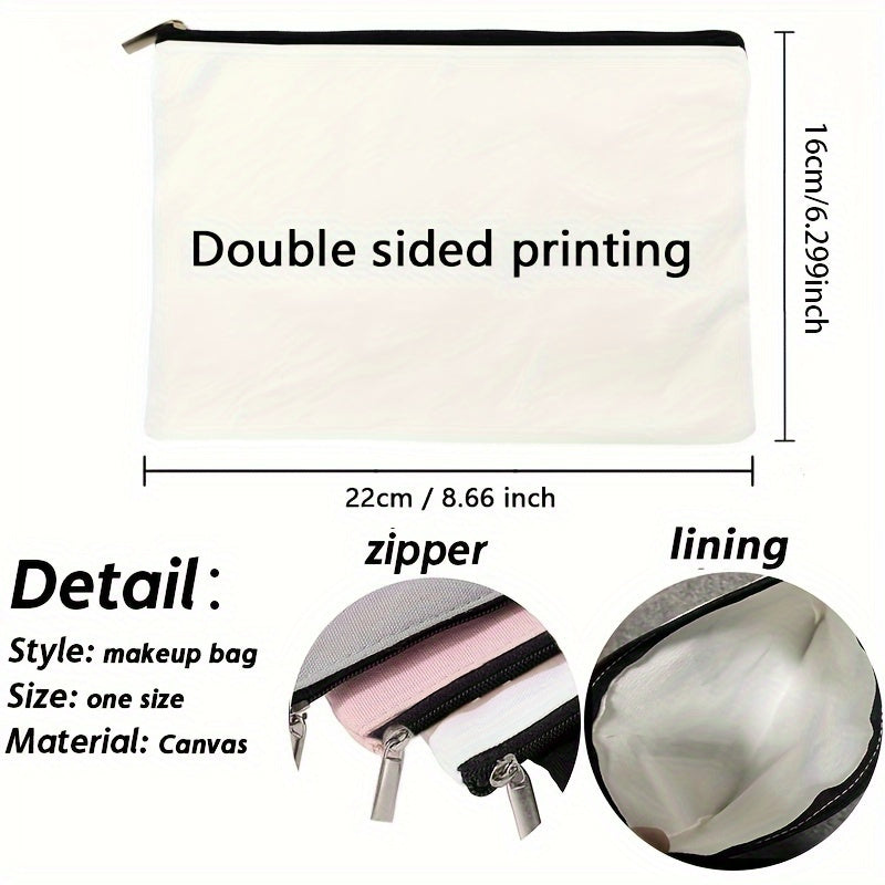 Teacher Love Inspire Print Cosmetic Bag Makeup Pouch
