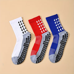 3 Pairs Teen Mid Crew Sport Socks Absorb Sweat Comfy Breathable for Basketball