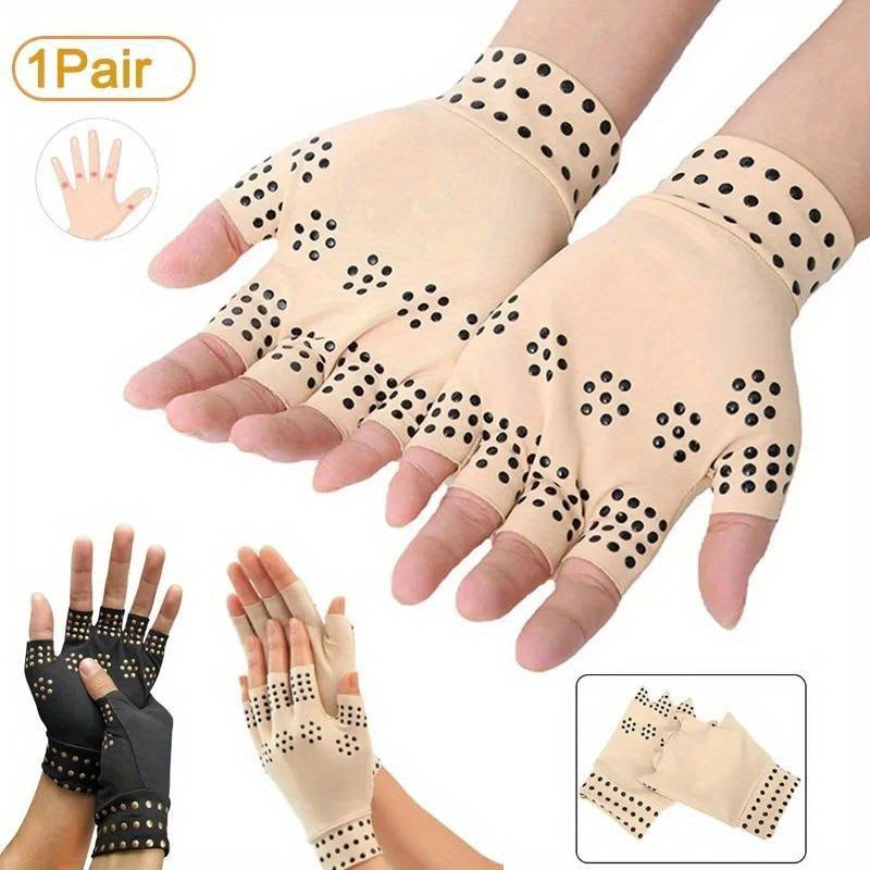 2pcs Magnetic Fitness Gloves Half Finger Sports Gloves
