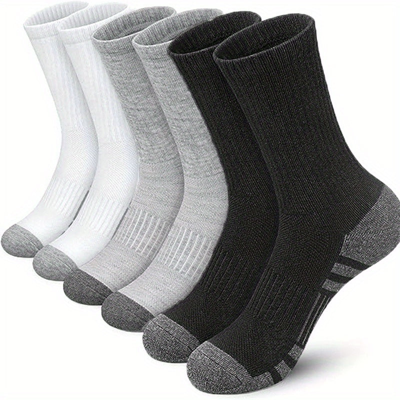 Men's Mid Crew Sport Socks: Breathable, Sweat Absorbing, Comfy