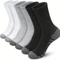 Men's Mid Crew Sport Socks: Breathable, Sweat Absorbing, Comfy