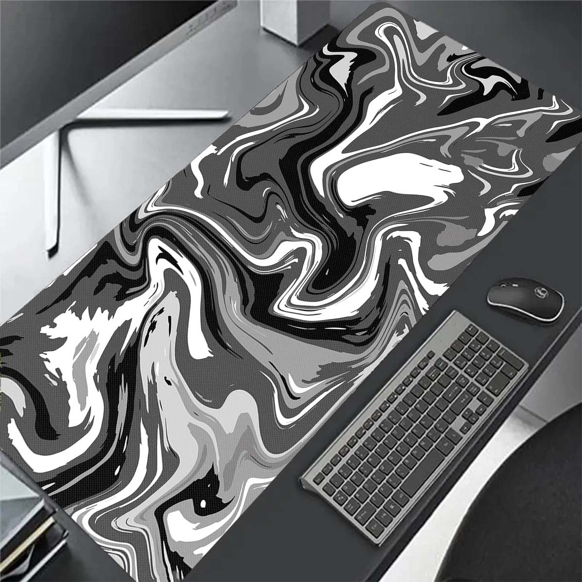 Abstract Waves Pattern Mouse Pad Gamer Mat