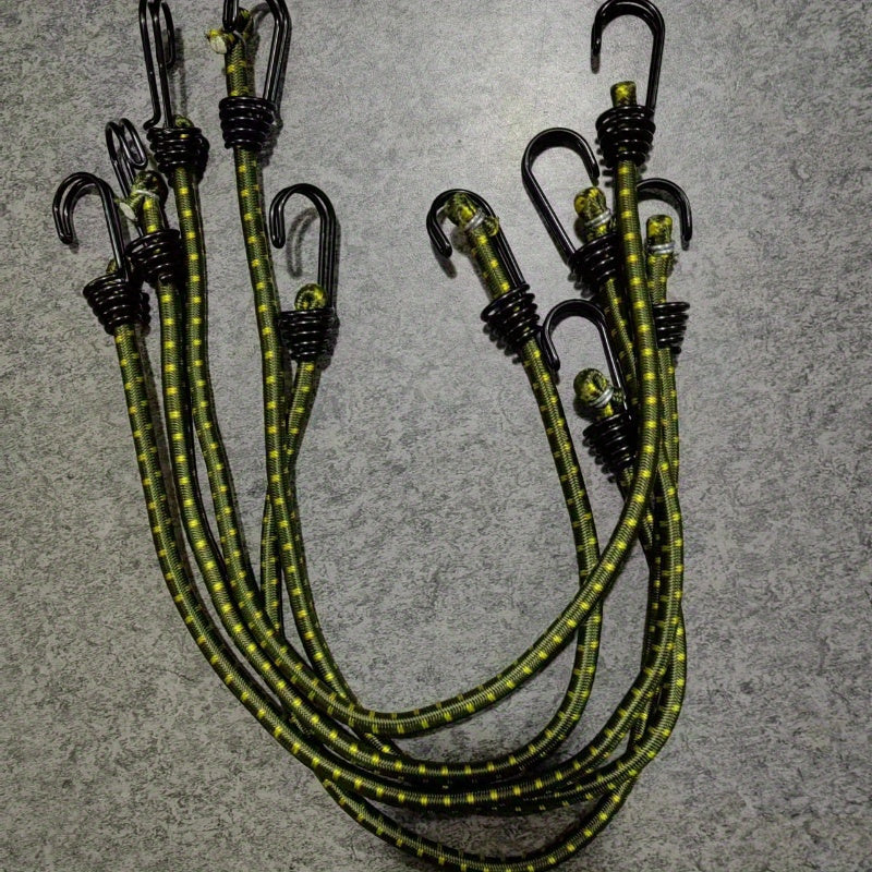 5pcs Bungee Cords w/ Hooks for Camping Tent Tarp Canopy Elastic Clothesline