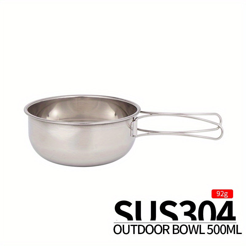 304 Stainless Steel Folding Bowl for Camping Portable Multifunctional Picnic