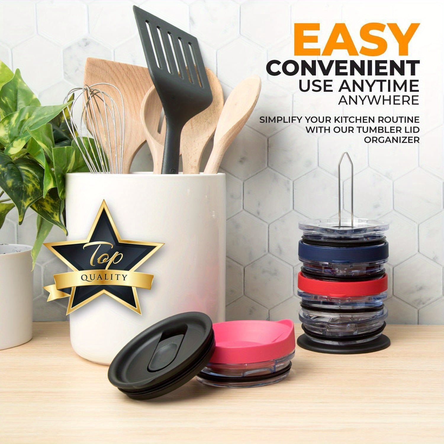 1pc Cup Lid Organizer Vertical Lid Storage Rack