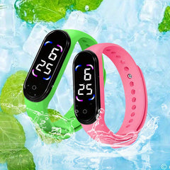 2 Pcs Outdoor LED Electronic Watch Touchable Digital Sports Gift