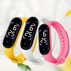 2 Pcs Outdoor LED Electronic Watch Touchable Digital Sports Gift