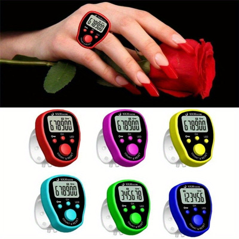 Portable LED Light Finger Loop Counter for Running Fitness