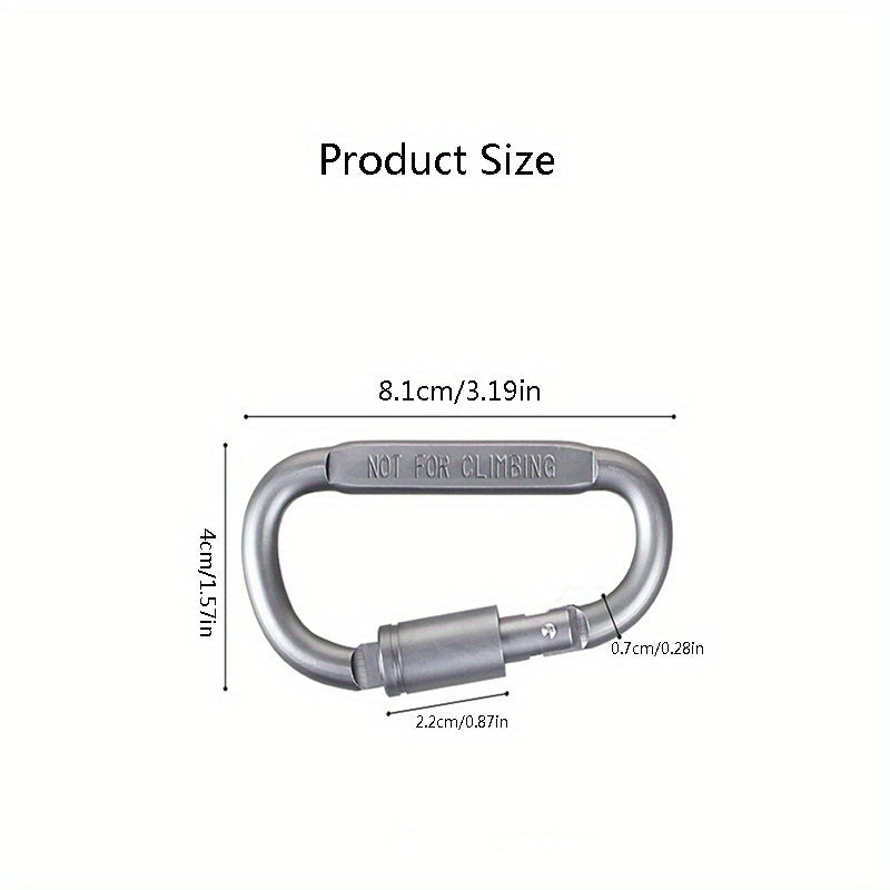 Carabiner Clip D Shape Buckle Snap Keychain Hook For Backpack Belt Loop