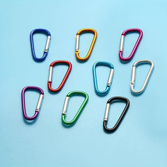 5pcs Aluminum Carabiner Keychains for Camping & Daily Use