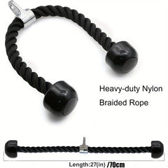 Double-headed Biceps Training Rope Pull Down Handle