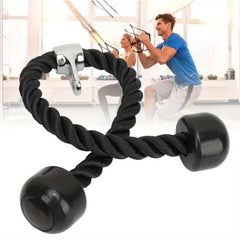 Double-headed Biceps Training Rope Pull Down Handle