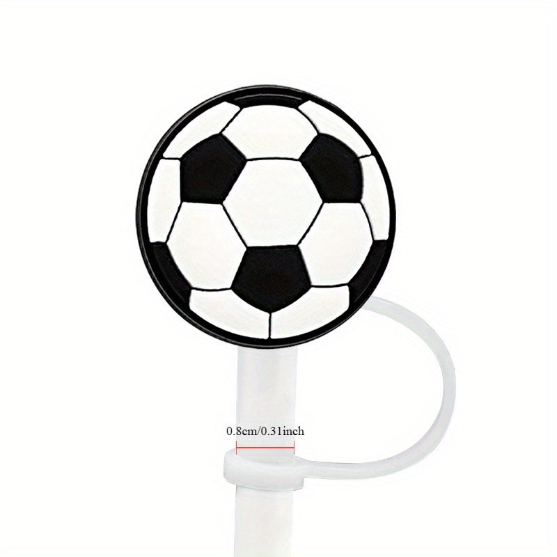 4pcs Ball Straw Tips Cover Leakproof Dustproof Silicone Straw Cap For 8mm Straw