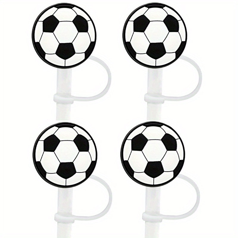4pcs Ball Straw Tips Cover Leakproof Dustproof Silicone Straw Cap For 8mm Straw