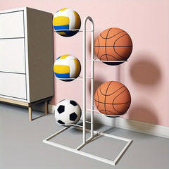 5 Layer Ball Rack Display Holder for Basketball Football Volleyball
