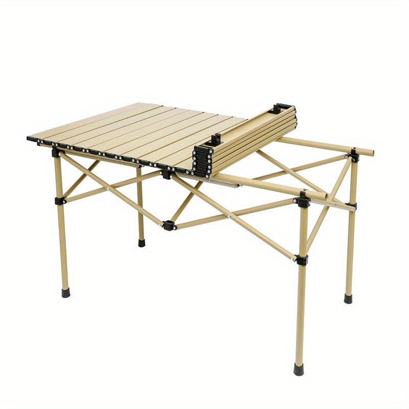 Carbon Steel Roll Up Table Outdoor Camping Folding Table Portable Barbecue Table