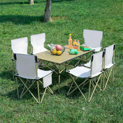 Carbon Steel Roll Up Table Outdoor Camping Folding Table Portable Barbecue Table