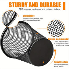 6 Pcs Mesh Pen Holders for Desk Office Home School