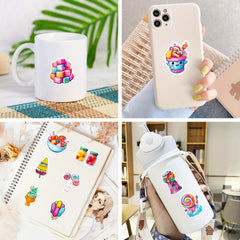 50 Funny Lollipop Doodle Stickers Waterproof for DIY Laptops & More