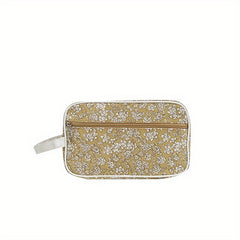 Portable Floral Print Cosmetic Bag Large Capacity Toiletry Bag