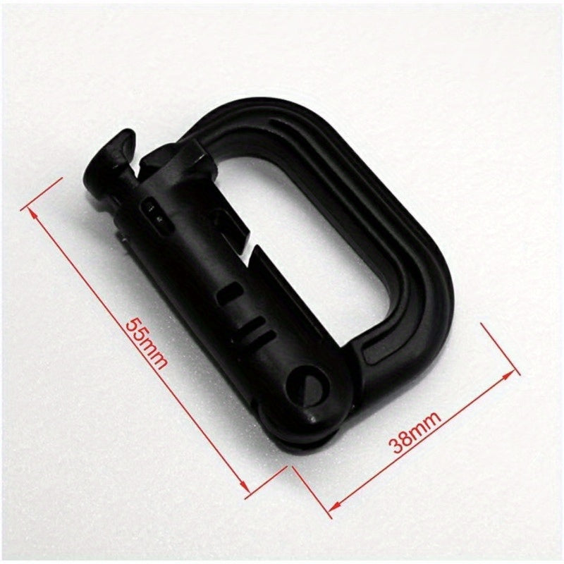 10pcs 25mm Webbing D Ring Grimlock Steel Lock Spring Hook