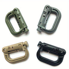 10pcs 25mm Webbing D Ring Grimlock Steel Lock Spring Hook