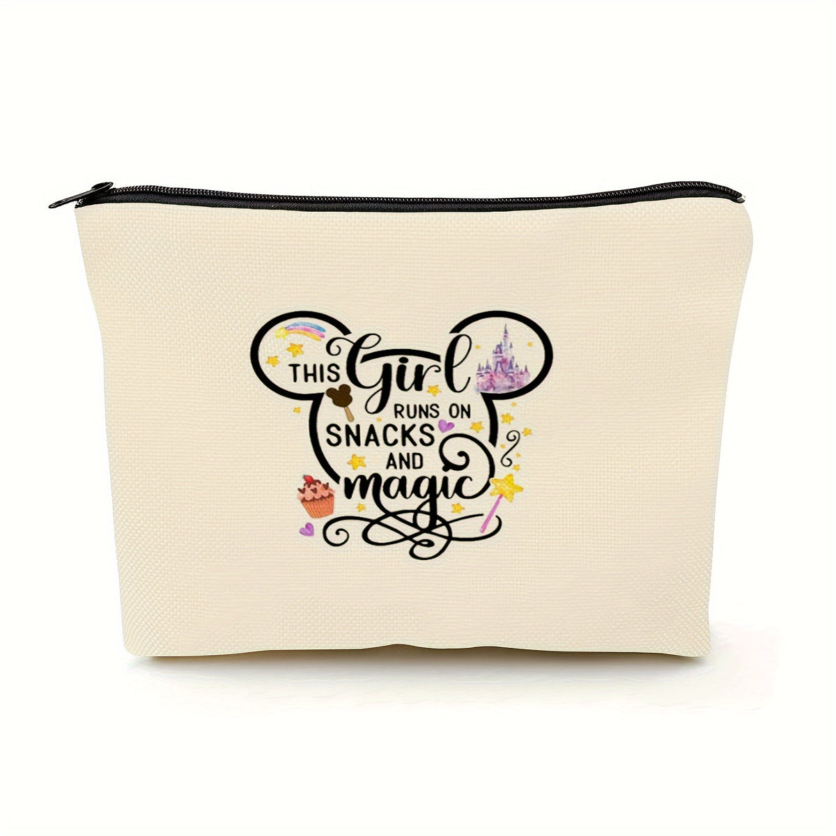 Girl Running Snack Cosmetic Bag Funny Anime Travel Toiletry Bag Anime Gift
