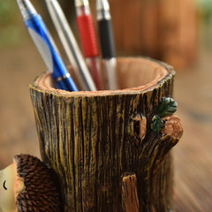 Hedgehog Pen Holder Home Birthday Gift Resin Crafts