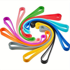 10 Large Silicone Rubber Bands for Notebook Office Gear Christmas Multico
