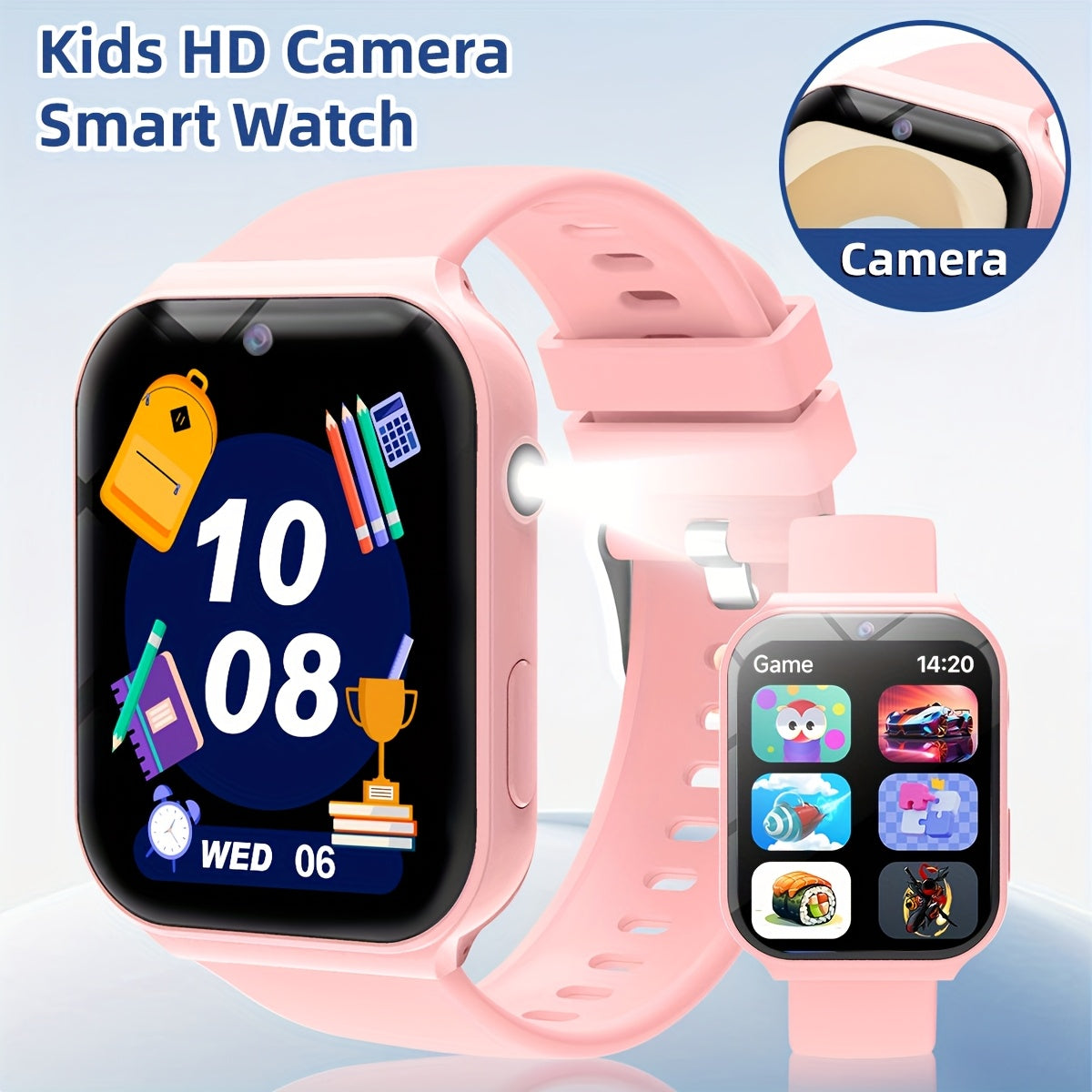 SIMSONFIT Kids Smart Watch with HD Camera Step Counter Games