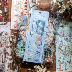 3pcs Embossed Hot Stamping Sticker Retro Stickers for Diaries Decoration