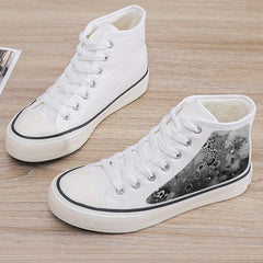 Gothic Plush Lined Chunky Sneakers Winter Shoes