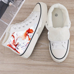 Plush Lined Thermal Chunky Canvas Sneakers
