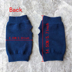 Retro Skull Fingerless Knitted Gloves for Winter