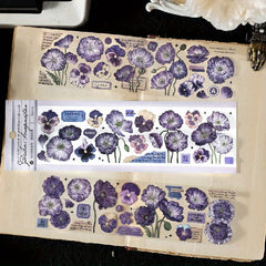 Garden Imagination Series Floral Stickers, 2 Packs, 3 Sheets/Pack, Large Size